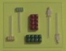 445sp Building Blocks Chocolate or Hard Candy Lollipop Mold